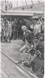 Nelson kommt an Deck, Illustration aus 